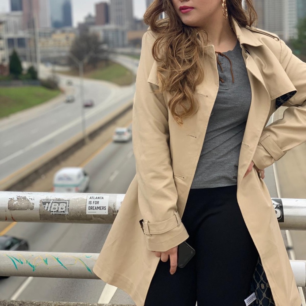 Long winter beige colour coat